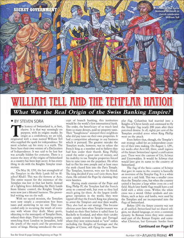 William Tell and The Templar Nation - ATLANTIS RISING THE RESEARCH REPORT