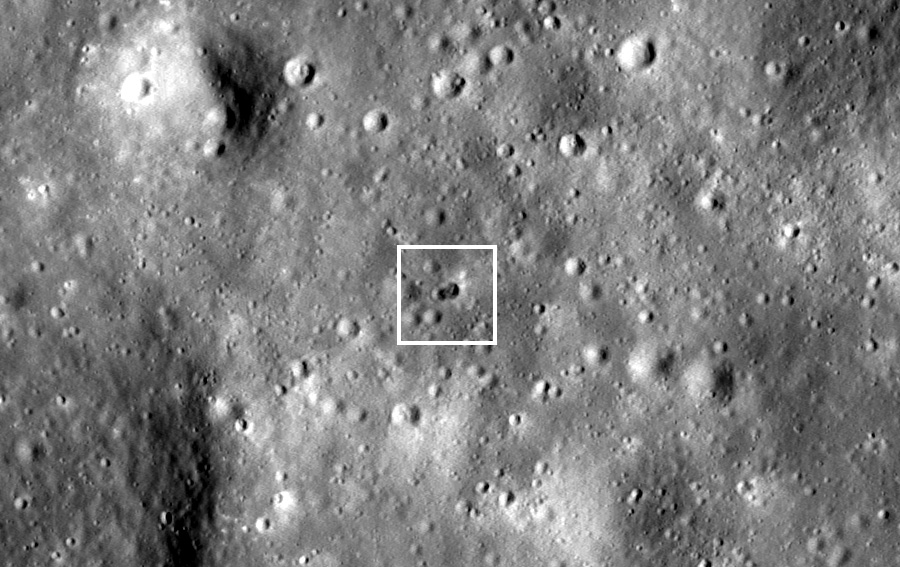 Rocket Crash Makes Double Crater on Moon