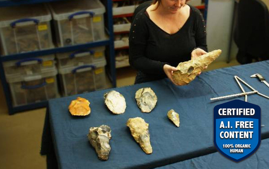 Enormous 300,000-Year-Old Stone Hand Axes Discovered in Britain